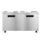 Freezer, Two Section Undercounter, Stainless Doors