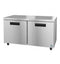 Freezer, Two Section Undercounter, Stainless Doors with Lock