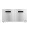 Low Profile Freezer, Two Section Undercounter, Stainless Doors