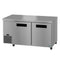 Side Mount Freezer, Two Section Undercounter, Stainless Doors