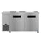 Side Mount Freezer, Two Section Undercounter, Stainless Doors