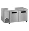 Side Mount Freezer, Two Section Undercounter, Stainless Doors