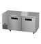 Side Mount Freezer, Two Section Undercounter, Stainless Doors
