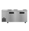 Side Mount Freezer, Two Section Undercounter, Stainless Doors