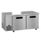 Side Mount Freezer, Two Section Undercounter, Stainless Doors