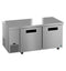 Side Mount Freezer, Two Section Undercounter, Stainless Doors