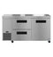 Side Mount Refrigerator, Two Section Undercounter, Drawer/Door Combo