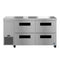 Side Mount Refrigerator, Two Section Undercounter, Stainless Drawers
