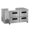 Side Mount Refrigerator, Two Section Undercounter, Stainless Drawers