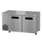 Side Mount Refrigerator, Two Section Undercounter, Stainless Doors