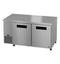Side Mount Refrigerator, Two Section Undercounter, Stainless Doors