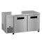 Side Mount Refrigerator, Two Section Undercounter, Stainless Doors