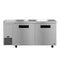 Side Mount Refrigerator, Two Section Undercounter, Stainless Doors