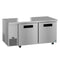 Side Mount Refrigerator, Two Section Undercounter, Stainless Doors