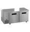 Side Mount Refrigerator, Two Section Undercounter, Stainless Doors
