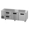 Side Mount Refrigerator, Three Section Undercounter, Drawer/Door Combo
