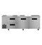 Side Mount Refrigerator, Three Section Undercounter, Drawer/Door Combo