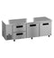 Side Mount Refrigerator, Three Section Undercounter, Drawer/Door Combo