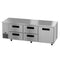 Side Mount Refrigerator, Three Section Undercounter, Drawer/Door Combo