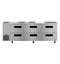 Side Mount Refrigerator, Three Section Undercounter, Stainless Drawers