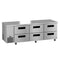 Side Mount Refrigerator, Three Section Undercounter, Stainless Drawers