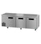 Side Mount Refrigerator, Three Section Undercounter, Stainless Doors