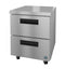 Refrigerator, Single Section Undercounter, Stainless Drawers