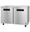 Refrigerator, Two Section Undercounter, Stainless Doors
