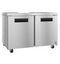 Refrigerator, Two Section Undercounter, Stainless Doors
