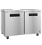 Refrigerator, Two Section Undercounter, Stainless Doors with Lock