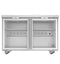 Low Profile Refrigerator, Two Section Undercounter, Full Glass Doors