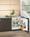 Under-worktop refrigerator for integrated use