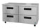 Refrigerator, Two Section Undercounter, Stainless Drawers