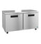 Refrigerator, Two Section Undercounter, Stainless Doors