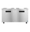 Refrigerator, Two Section Undercounter, Stainless Doors with Lock