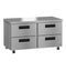 Refrigerator, Two Section Undercounter, Stainless Drawers