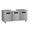 Refrigerator, Three Section Undercounter, Stainless Doors with Lock