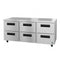 Refrigerator, Three Section Undercounter, Stainless Drawers