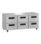 Refrigerator, Three Section Undercounter, Stainless Drawers