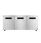 Low Profile Refrigerator, Three Section Undercounter, Stainless Doors