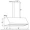 36” Designer Wall Mount Hood W/ Dimmable Led Lighting