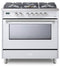 36 inch Designer Series Freestanding Dual Fuel Range with 5 Sealed Burners, 5 cu. ft. Oven Capacity and Convection