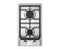 12 inch Italian-Made Gas Cooktop with 2 Brass Burners and Continuous Cast Iron Grates