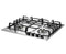 24 inch Italian-Made Gas Cooktop with 4 Brass Burners and Continuous Cast Iron Grates