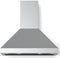 48 inch Designer Chimney Wall Hood with 1200 CFM, Stainless Steel Baffle Filters, LED Lighting