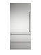 36"W. Integrated Bottom Freezer Door Panel Left Hinge - Stainless