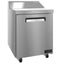 Refrigerator, Single Section Sandwich Prep Table, Stainless Door