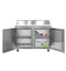 Refrigerator, Two Section Sandwich Prep Table, Stainless Doors