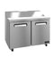 Refrigerator, Two Section Sandwich Prep Table, Stainless Doors