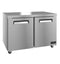 Refrigerator, Two Section Undercounter, Stainless Doors